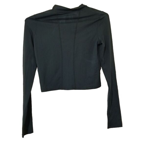 Unity Hunter Green Activewear Womens Long Sleeve Large Zip Up Fitness - Picture 2 of 2